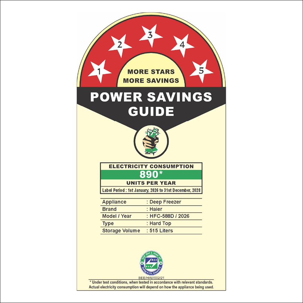 Haier 588 Ltr Double door- White Colour Convertible Hard top Freezer